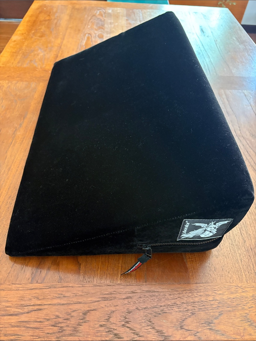 Liberator Black Velvet Ramp Wedge Positioning Pillow 24” x 13” x 7”